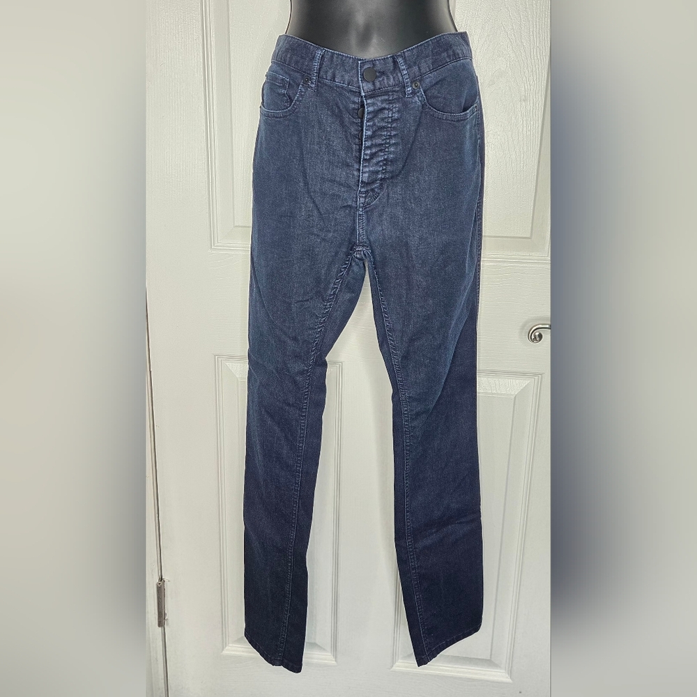 Zara Men's Slim-Straight Dark Wash Denim Jeans - Size 30
